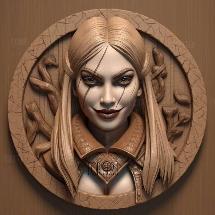 harley quinn 1 stl model for CNC